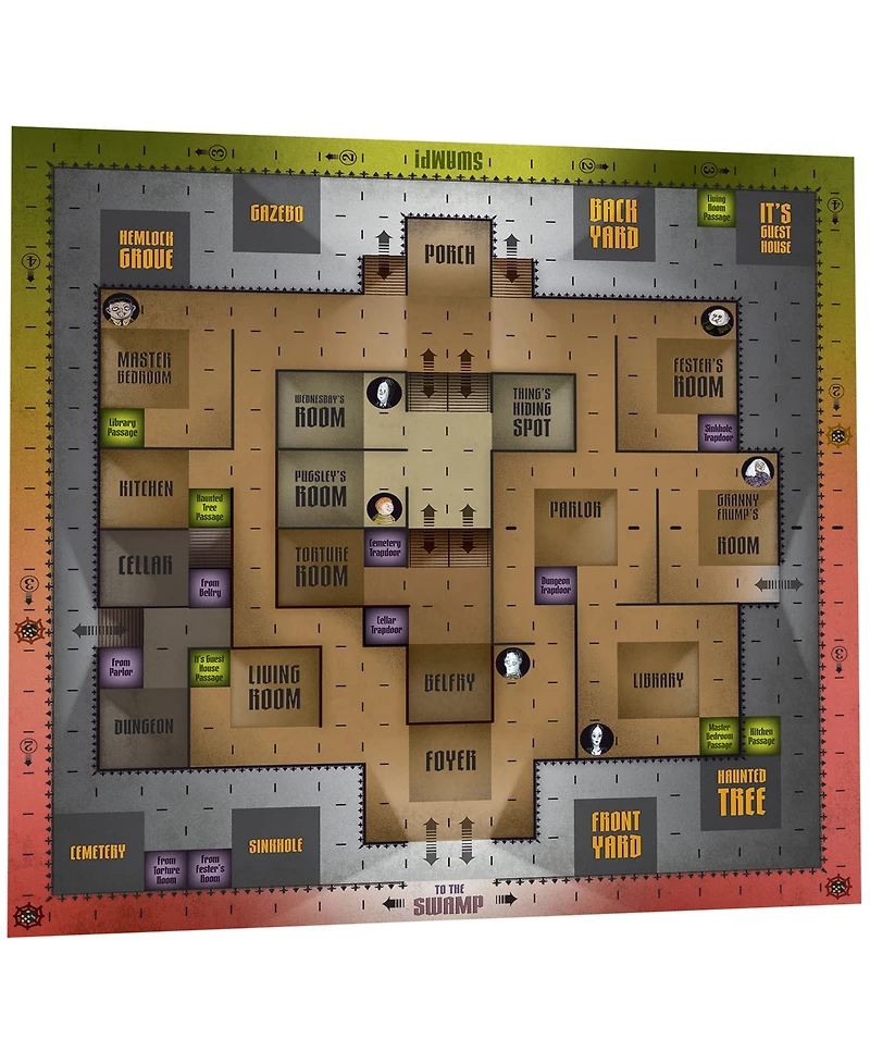 The Addams Family - A Delightfully Frightful Creepy Board Game Set