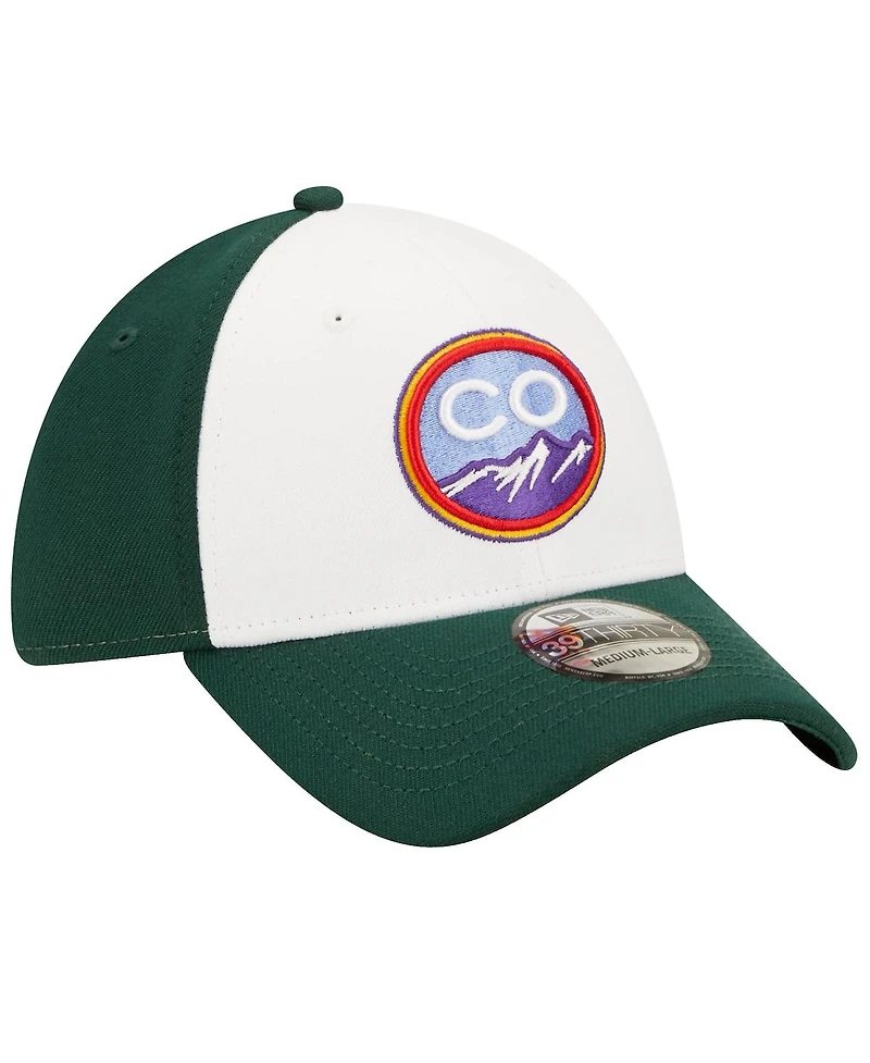 Men's New Era White Colorado Rockies City Connect 39THIRTY Flex Hat