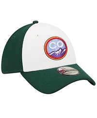 Men's New Era White Colorado Rockies City Connect 39THIRTY Flex Hat