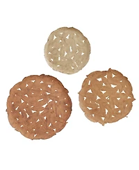 Madison Park Rossi Feather Painted Round Wall Decor, 3 Piece