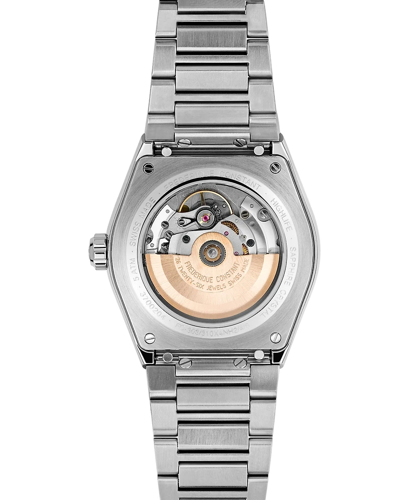 Frederique Constant Men's Swiss Automatic Cosc Highlife Stainless Steel Bracelet Watch 41mm