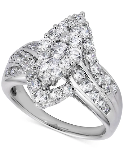 Diamond Cluster Ring (2 ct. t.w.) in 14k White Gold