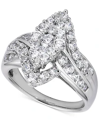 Diamond Cluster Ring (2 ct. t.w.) in 14k White Gold