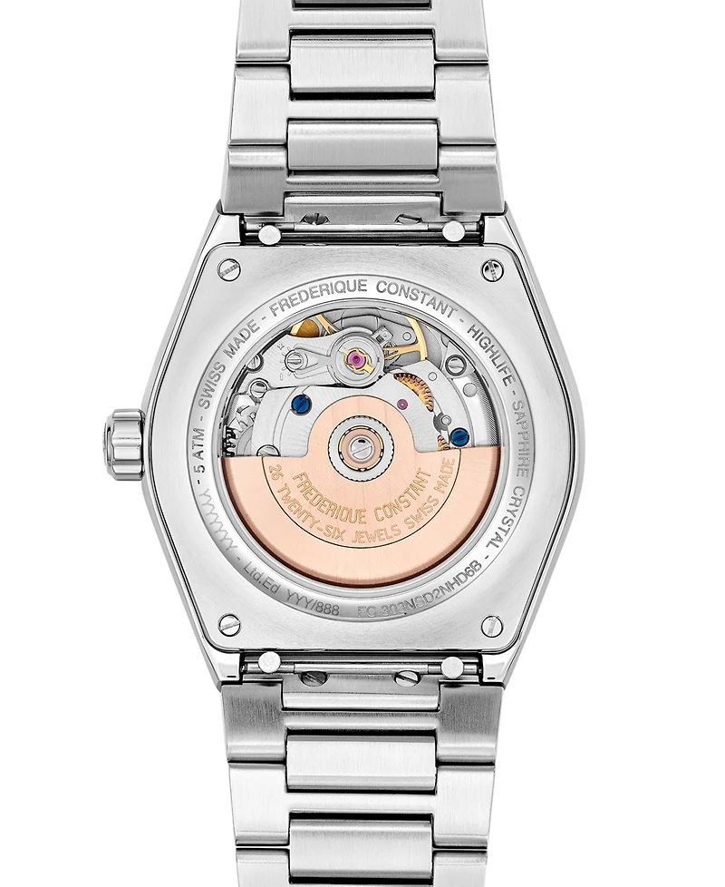 Frederique Constant Women's Swiss Automatic Highlife Diamond (1/2 ct. t.w.) Stainless Steel Bracelet Watch 34mm