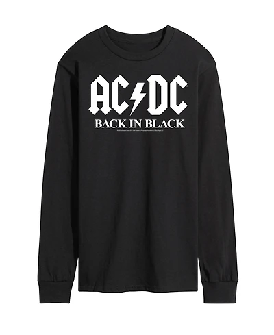 Men's Acdc Back Black Long Sleeve T-shirt