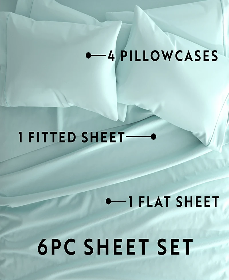 ienjoy Home Solids Style 6-Pc. Sheet Set, California King