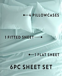 ienjoy Home Solids Style 6-Pc. Sheet Set, California King