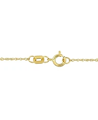 Peridot (1 1/3 ct. t.w.) and White Topaz (1/5 ct. t.w.) Trillion Halo Necklace in 10k Gold