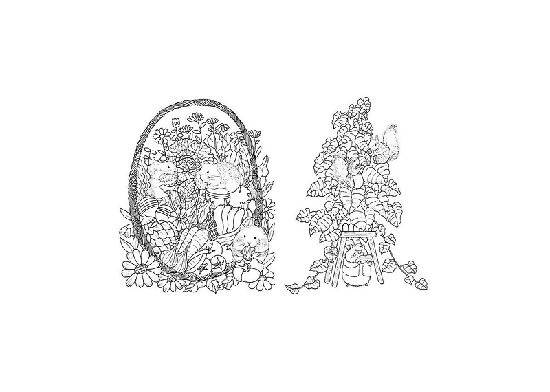 A Million Cute Animals: Adorable Animals to Color by Lulu Mayo
