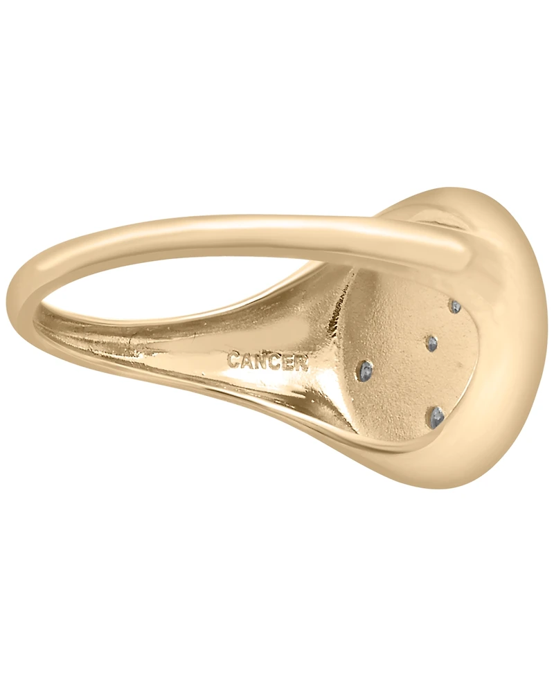 Wrapped Diamond Cancer Constellation Ring (1/20 ct. t.w.) in 10k Gold, Created for Macy's
