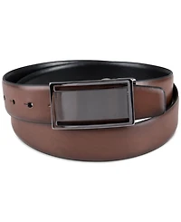 Alfani Men's Reversible Cut-Out Plaque Belt, Created for Macy's