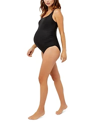 A Pea in the Pod Square Neck Classic Maternity One-Piece Swimsuit