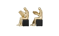 Polystone Glam Bookends, Set of 2