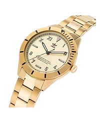 adidas Unisex Three Hand Edition Three Gold-Tone Stainless Steel Bracelet Watch 41mm