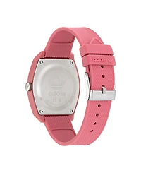 adidas Unisex Three Hand Project Two Pink Resin Strap Watch 38mm