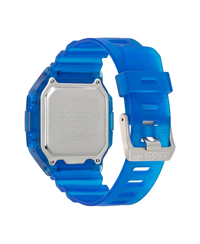 adidas Unisex Gmt Digital One Gmt Blue Resin Strap Watch 47mm