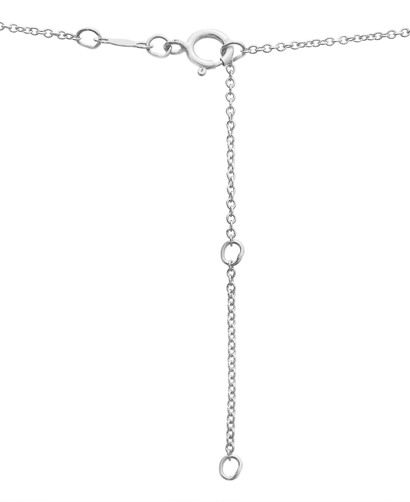 Wrapped in Love Diamond Circle Pendant Necklace (1/2 ct. t.w.) in 14k White Gold, 16" + 4" extender, Created for Macy's