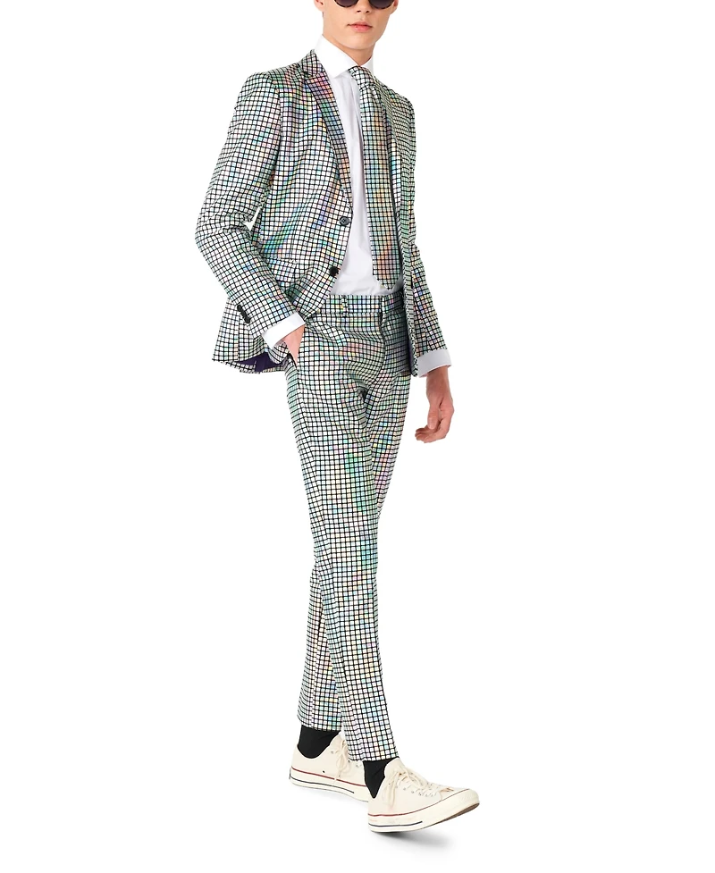 OppoSuits Big Boys Metallic Disco Ball Party Suit, 3-Piece Set