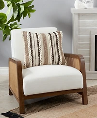 Saro Lifestyle Striped Woven Decorative Pillow, 20" x 20"