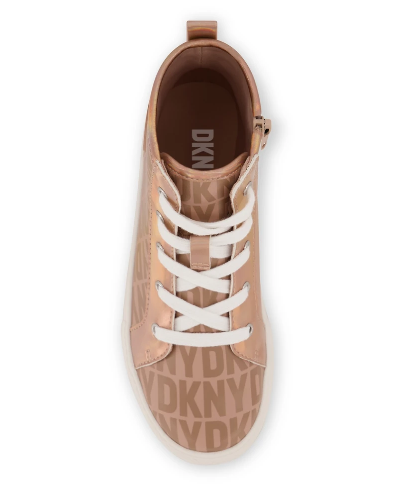 Dkny Big Girls All Over Logo High Top Sneakers