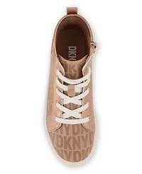 Dkny Big Girls All Over Logo High Top Sneakers