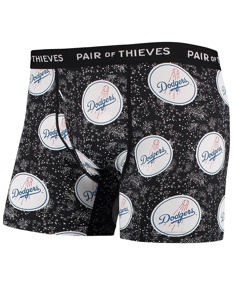 Men's Pair Of Thieves Royal, Black Los Angeles Dodgers Super Fit 2-Pack Boxer Briefs Set