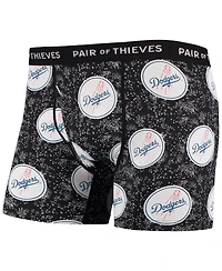 Men's Pair Of Thieves Royal, Black Los Angeles Dodgers Super Fit 2-Pack Boxer Briefs Set