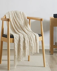 Brooklyn Loom Woven Texture Solid Cool Throw, 60" x 50"