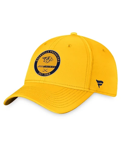 Men's Fanatics Gold Nashville Predators Authentic Pro Training Camp Flex Hat