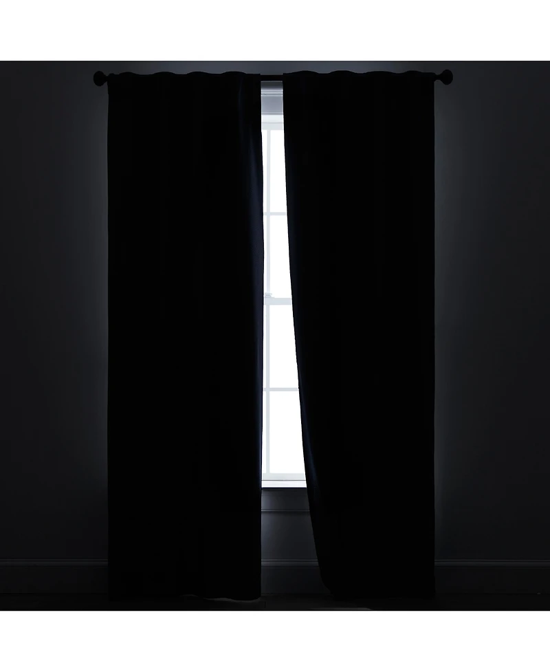 Nautica Virginia Ultimate Blackout Back Tab Window Curtain Panel Set, 38" x 84"
