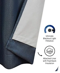 Nautica Virginia Ultimate Blackout Back Tab Window Curtain Panel Pair Collection