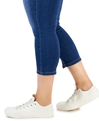 Celebrity Pink Trendy Plus Cropped Skinny Jeans