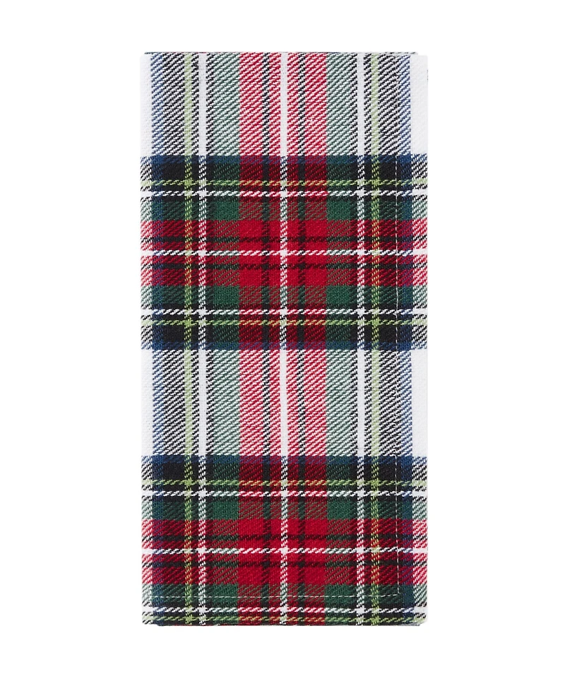 Elrene Christmas Classic Holiday Plaid 8 Piece Napkin Set, 17" x 17"