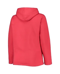 Women's Soft as a Grape Red St. Louis Cardinals Plus Side Split Pullover Hoodie