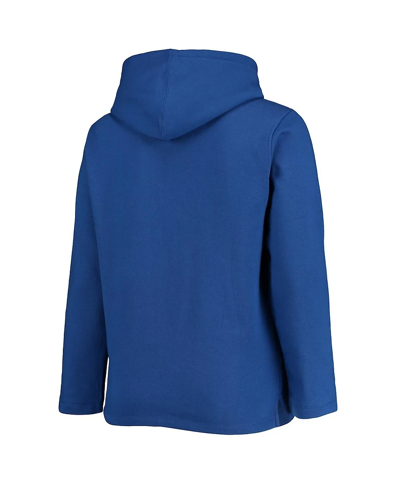 Women's Soft as a Grape Royal Los Angeles Dodgers Plus Side Split Pullover Hoodie