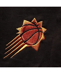 Men's Black, Orange Phoenix Suns Big and Tall Contrast Stitch Knit Shorts