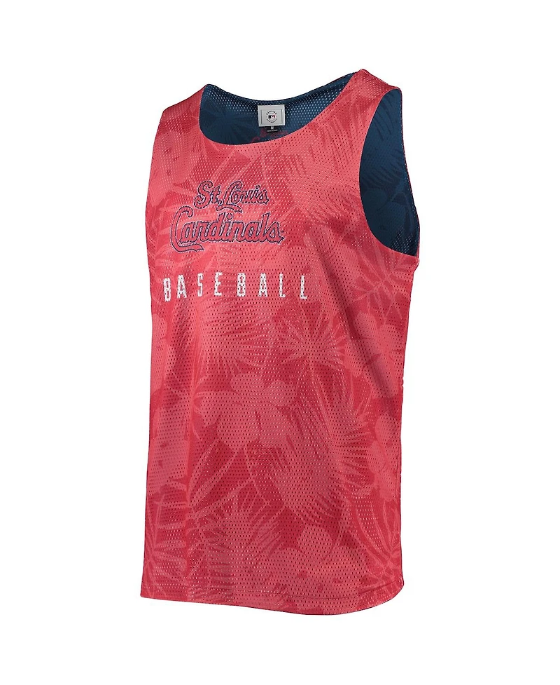Men's Foco Red St. Louis Cardinals Floral Reversible Mesh Tank Top