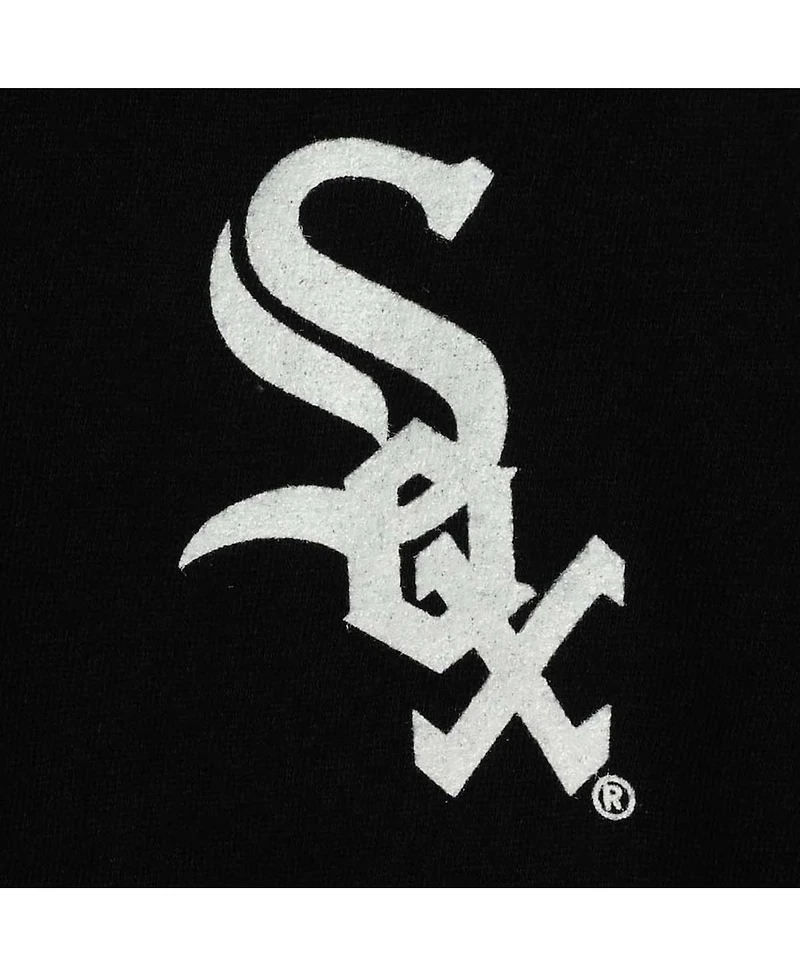 Big Girls New Era Black Chicago White Sox Henley Tank Top