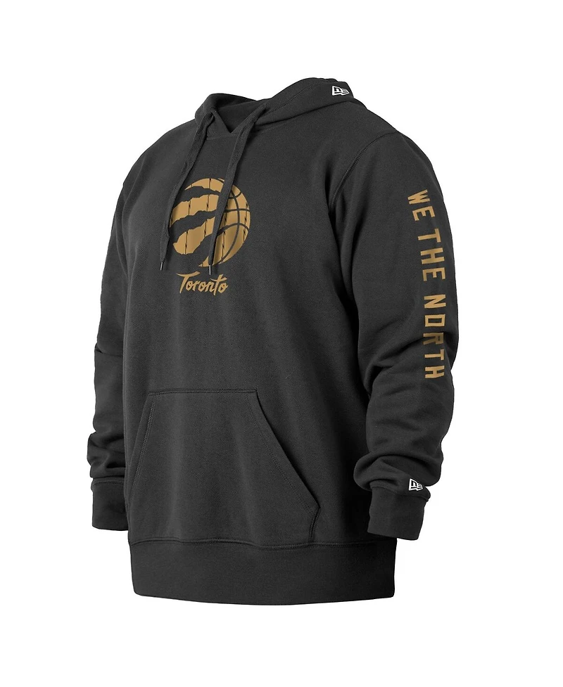 Men's New Era Black Toronto Raptors 2021/22 City Edition Big and Tall Pullover Hoodie