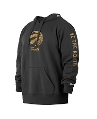 Men's New Era Black Toronto Raptors 2021/22 City Edition Big and Tall Pullover Hoodie