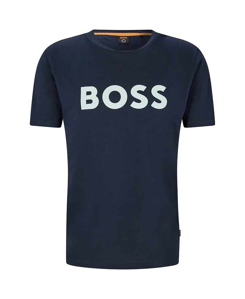 Boss by Hugo Men's Rubber-Print Cotton-Jersey T-Shirt