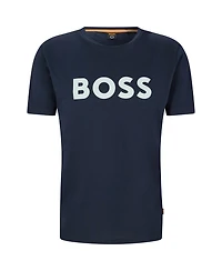 Boss by Hugo Men's Rubber-Print Cotton-Jersey T-Shirt