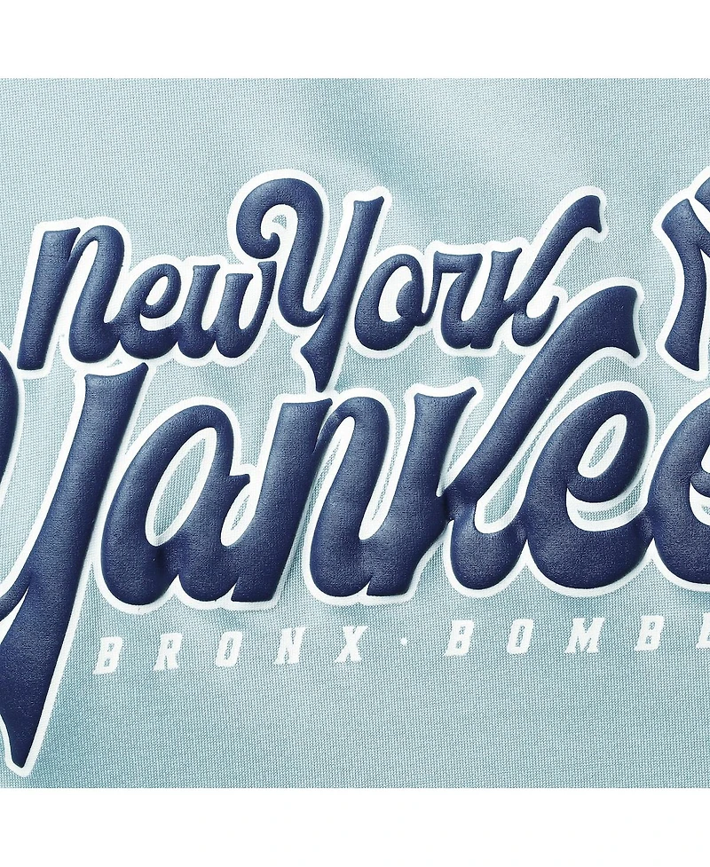 Women's The Wild Collective Light Blue New York Yankees Open Back Twist-Tie Tank Top
