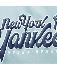 Women's The Wild Collective Light Blue New York Yankees Open Back Twist-Tie Tank Top
