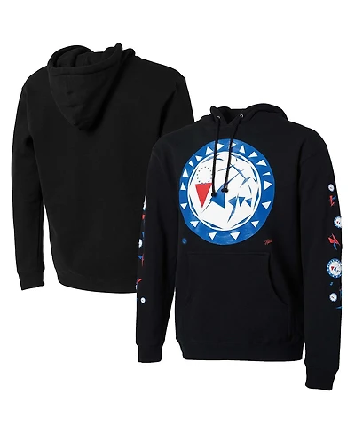 Men's Nba x Naturel Black Philadelphia 76ers No Caller Id Pullover Hoodie