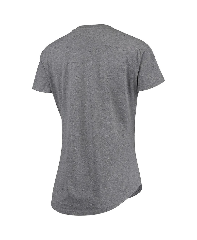 Women's Sportiqe Heathered Gray Chicago Bulls City Edition Phoebe Tri-Blend T-shirt
