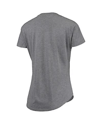 Women's Sportiqe Heathered Gray Chicago Bulls City Edition Phoebe Tri-Blend T-shirt