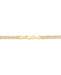 Double-Sided Cuban Link 18" Chain Necklace (4.5mm) in 10k Two-Tone Gold
