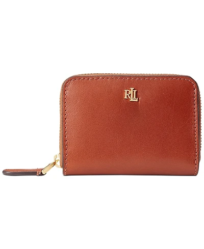 Women's Full-Grain Leather Small Zip Continental Wallet