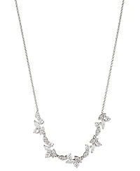 Eliot Danori Silver-Tone Crystal Frontal Necklace, 16" + 2" extender, Created for Macy's
